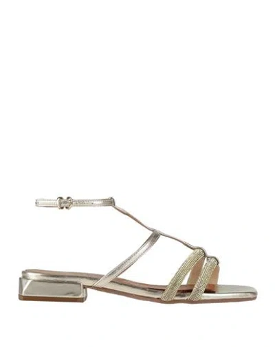 Samuela Pace Woman Sandals Gold Size 7 Leather