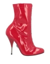 Samuele Failli Woman Ankle Boots Red Size 7 Soft Leather In Red