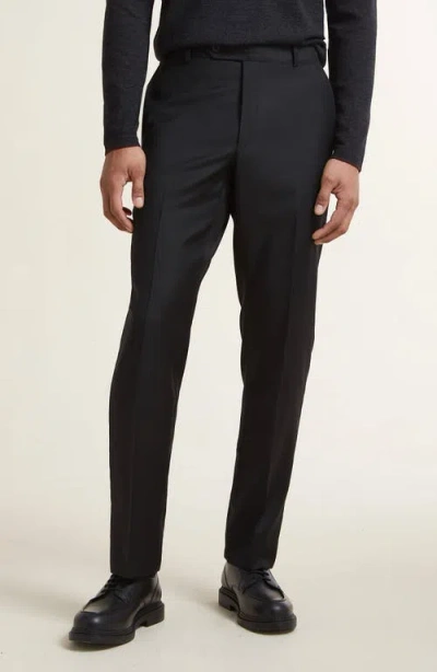 Samuelsohn Black 110s Serge Wool Pants