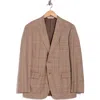 Samuelsohn Brown Plaid Sport Coat In Brown