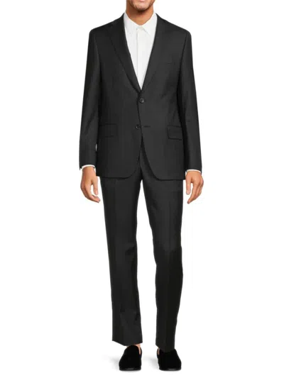 Samuelsohn Men's Milburn Classic Fit Solid Wool Suit In Charcoal