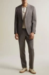 Samuelsohn Tan Wool Sharkskin Suit In Tan