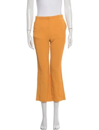 Pre-owned Samuji Flared Pants In Orange