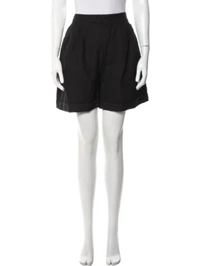 Pre-owned Samuji Linen Mini Shorts In Black