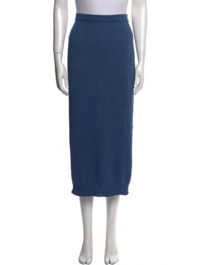 Pre-owned Samuji Long Skirt In Blue