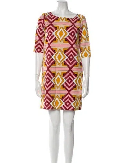 Pre-owned Samuji Printed Mini Dress In Neutral