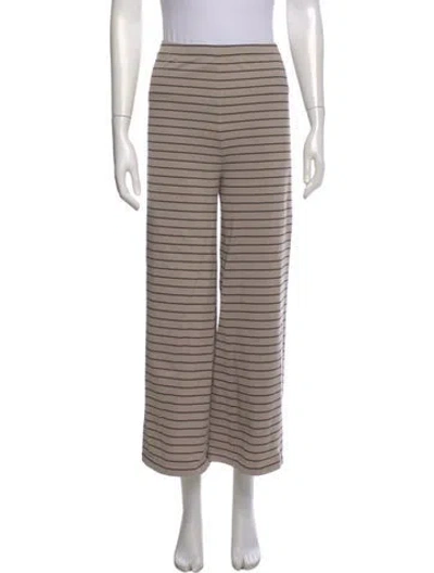 Pre-owned Samuji Striped Wide Leg Pants In Neutral