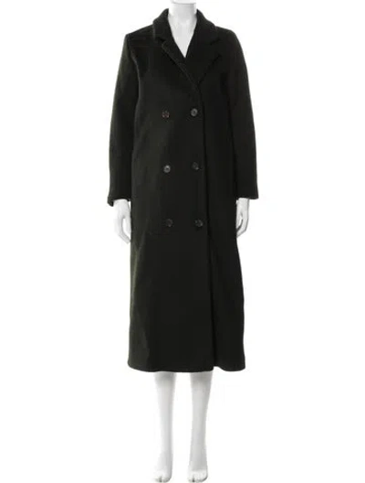 Pre-owned Samuji Virgin Wool Coat In Green