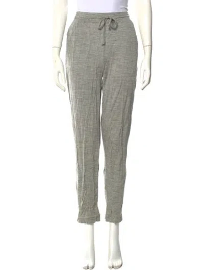 Pre-owned Samuji Wool Straight Leg Pants In Gray