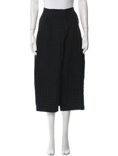 Pre-owned Samuji Wool Wide Leg Pants In Black