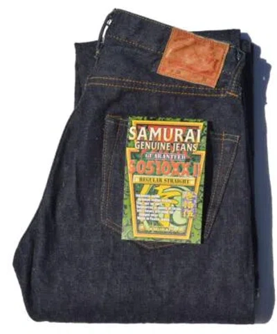 Pre-owned Samurai $355 15oz Otokogi Selvedge Denim Jeans Regular Straight S0510xx-ii 34 In Blue