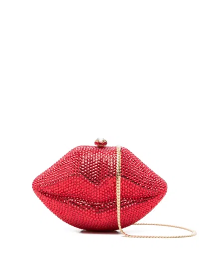 San Blas Kiss Passion Lips Clutch Bag In Red