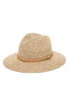 San Diego Hat Braided Band Straw Fedora In Sand