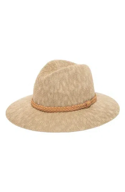 San Diego Hat Braided Band Straw Fedora In Sand