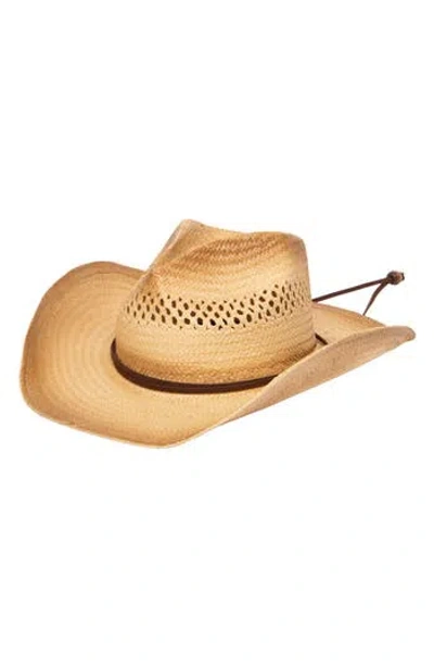 San Diego Hat Braided Paper Cowboy Hat In Brown