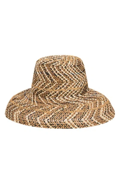 San Diego Hat Briza Open Weave Round Crown Hat In Green