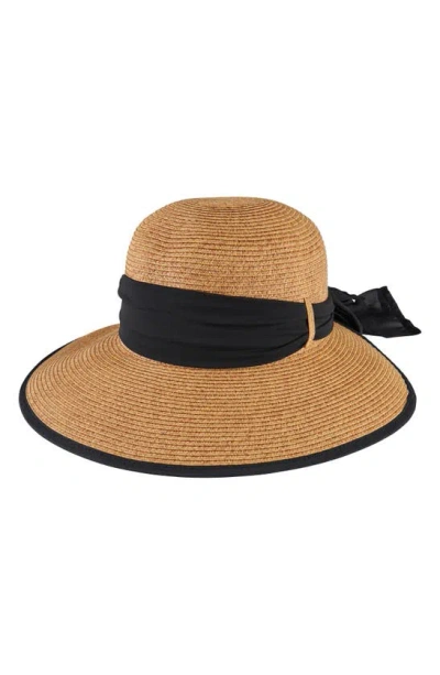 San Diego Hat Brunch Date Ribbon Hat In Natural Black