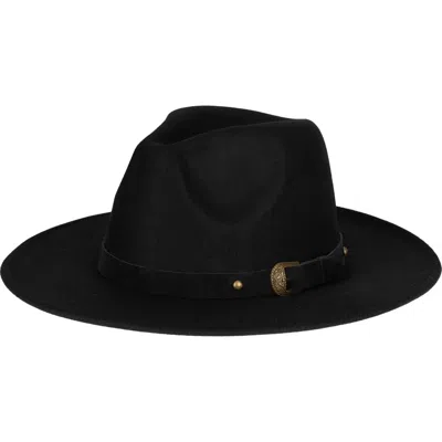 San Diego Hat Buckle Fedora In Black