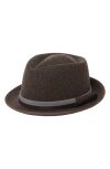 San Diego Hat Cattleman's Crease Fedora In Charcoal