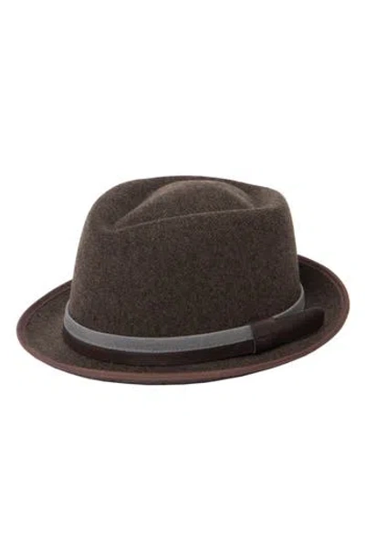 San Diego Hat Cattleman's Crease Fedora In Charcoal