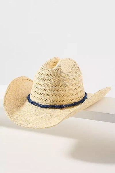 San Diego Hat Co. Annie Woven Straw Rancher In Sand