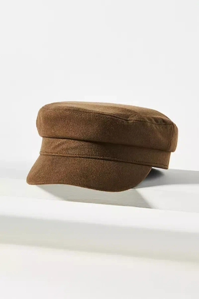 San Diego Hat Co. Brushed Newsboy Cap In Brown