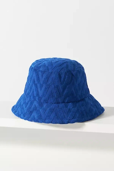 San Diego Hat Co. Chevron Terry Bucket Hat In Blue