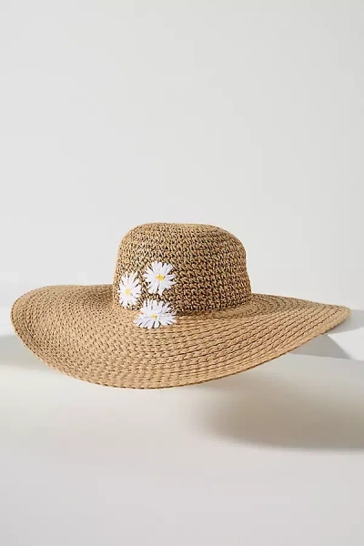 San Diego Hat Co. Daisy Floppy Hat In Sand
