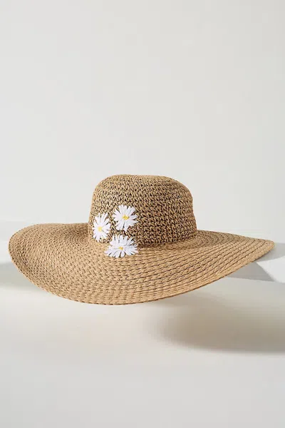 San Diego Hat Co. Daisy Floppy Hat In White
