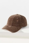San Diego Hat Co. Distressed Corduroy Baseball Cap In Brown