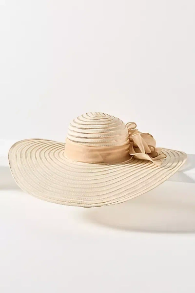 San Diego Hat Co. Floral Trim Boater In Sand