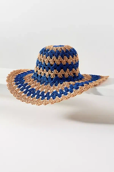 San Diego Hat Co. Julep Crochet Hat In Blue