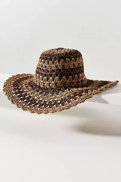 San Diego Hat Co. Julep Crochet Hat In Brown