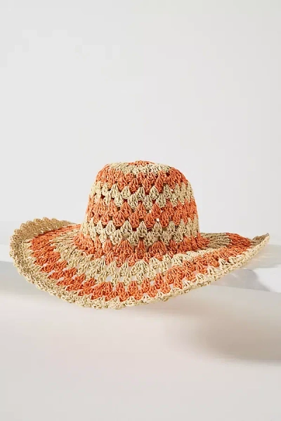 San Diego Hat Co. Julep Crochet Hat In Orange