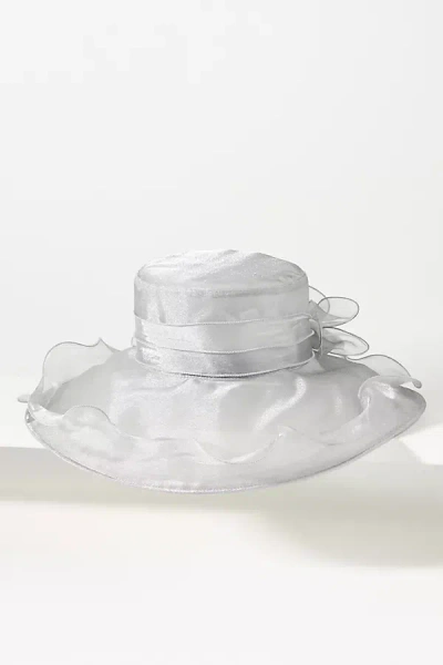 San Diego Hat Co. Organza Wide-brim Hat In White
