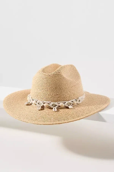 San Diego Hat Co. Shell Crown Straw Rancher In Sand