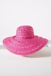 San Diego Hat Co. Sierra Straw Wide-brim Floppy Hat In Pink
