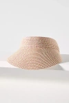 San Diego Hat Co. Venecia Straw Visor In Pink