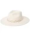 San Diego Hat Company Amore Stiff Brim Wool Hat In White