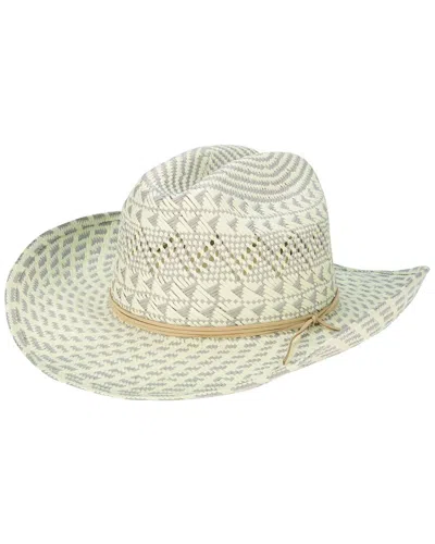 San Diego Hat Company Back West Woven Distressed Cowboy Hat In Grey