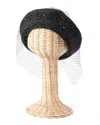 San Diego Hat Company Bianca Wool-blend Beret In Black