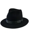 San Diego Hat Company Bow Wool Fedora In White