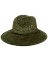 San Diego Hat Company Chenille Knit Wide Brim Fedora In Green
