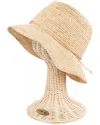 San Diego Hat Company Crochet Raffia Bucket Hat In Brown