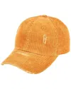 San Diego Hat Company Distressed Corduroy Ball Cap In Orange