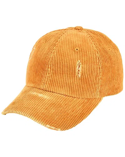 San Diego Hat Company Distressed Corduroy Ball Cap In Orange
