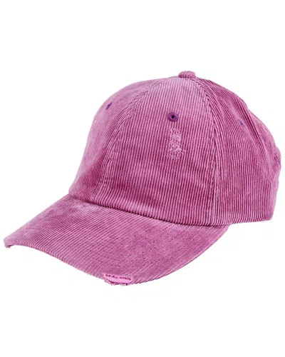 San Diego Hat Company Distressed Corduroy Ball Cap In Pink