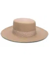 San Diego Hat Company Drue Wool Fedora In Beige