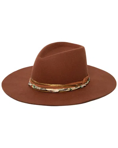 San Diego Hat Company Farrah Wool Fedora In Brown