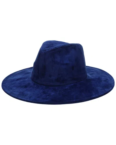 San Diego Hat Company Faux Felt Boater In Blue